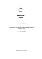 Uloga masovnih medija u promicanju kvalitete obrazovanja