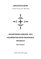 Crowdfunding kampanje: novi kolaborativni način financiranja projekata