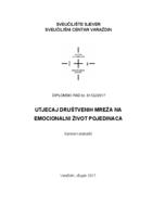 Utjecaj društvenih mreža na emocionalni život pojedinaca