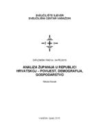 Analiza županija u Republici Hrvatskoj - povijest, demografija, gospodarstvo