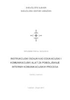 Instrukcijski dizajn kao edukacijski i komunikacijski alat za poboljšanje internih komunikacijskih procesa