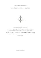 Uloga troškova amortizacije u sustavima upravljanja kvalitetom