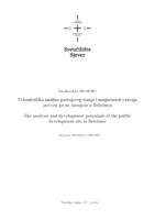 Urbanistička analiza postojećeg stanja i mogućnosti razvoja parcele javne namjene u Beletincu