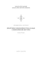 Društveno odgovorno poslovanje u bankarskom sektoru