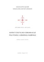 Aspekti digitalne komunikacije političara u izbornoj kampanji