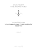 Planiranje za krizu u visoko rizičnoj industriji