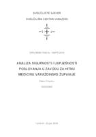 Analiza sigurnosti i uspješnosti poslovanja u Zavodu za hitnu medicinu Varaždinske županije