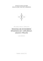 Regionalne ekonomske organizacije i udruženja: izazovi i prilike