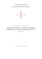Upravljanje rizicima u sustavu upravljanja kvalitetom na primjeru poduzeća Net d.o.o.