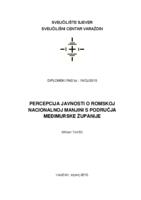 Percepcija javnosti o romskoj nacionalnoj manjini s područja Međimurske županije