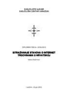 Istraživanje stavova o internet trgovinama u Republici Hrvatskoj