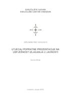 Utjecaj popratne prezentacije na uspješnost izlaganja u javnosti