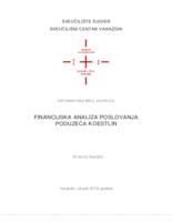 Financijska analiza poslovanja poduzeća Koestlin d.d.