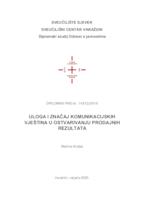 Uloga i značaj komunikacijskih vještina u ostvarivanju prodajnih rezultata