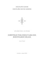 Korištenje poslovnog plana kod investicijskih odluka