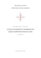 Utjecaj svjesnosti o mobbingu na razvoj korporativne kulture