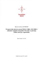 Komparacija zahtjeva normi OHSAS 18001, ISO 45001 i zakonske regulative Republike Hrvatske u području zaštite zdravlja i zaposlenika