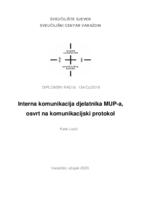 Interna komunikacija djelatnika MUP-a, osvrt na komunikacijski protokol