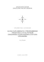 Uloga suplemenata i prehrambenih proizvoda u kvalitetnom osiguranju acido-baznog statusa organizma