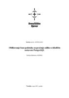 Oblikovanje baze podataka za praćenje zaliha u skladištu sustavom PostgreSQL