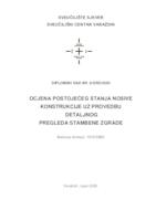 Ocjena postojećeg stanja nosive konstrukcije uz provedbu detaljnog pregleda stambene zgrade