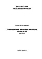 Tehnologija izrade univerzalnog hidrauličkog cilindra UC100