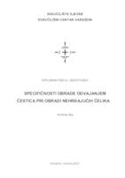 Specifičnosti obrade odvajanjem čestica pri obradi nehrđajućih čelika