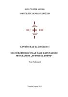 Statički proračun ab hale računalnim programom "Autodesk Robot"