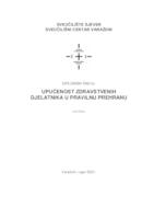 Upućenost zdravstvenih djelatnika u pravilnu prehranu