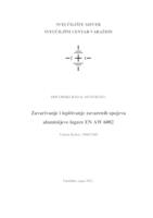 Zavarivanje i ispitivanje zavarenih spojeva aluminijeve legure EN AW 6082