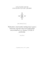 Međuodnos emocionalne inteligencije i pojave sindroma sagorijevanja kod medicinskih sestara/tehničara za vrijeme Covid-19 pandemije