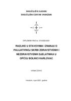 Razlike u stavovima i znanju o palijativnoj skrbi zdravstvenih i nezdravstvenih djelatnika u Općoj bolnici Karlovac