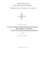 Utjecaj prijeoperacijske edukacije o stomi u poslijeoperacijskom postupku