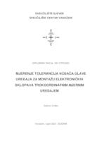 Mjerenje tolerancije nosača glave uređaja za montažu elektroničkih sklopova trokoordinatnim mjernim uređajem