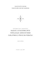 Razlike u stavovima opće populacije i zdravstvenih djelatnika o pravu na pobačaj