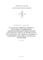 Učestalost smrtnog ishoda u bolesnika s ishemijskim i hemoragijskim moždanim udarom liječenih na odjelu za neurologiju OB "Dr. Tomislav Bardek" u Koprivnici u razdoblju od 2015-2020