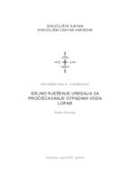 Idejno rješenje uređaja za proćišćavanje otpadnih voda Lopar