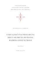 Utjecaj računalnih igara na djecu od trećeg do šestog razreda osnovne škole