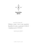 Mišljenje, znanje i stavovi opće populacije Republike Hrvatske o pandmiji COVID-19 i cijepljenju protiv COVID-19