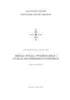 Običaji, rituali, praznovjerje i utjecaj na ponašanje potrošača