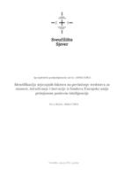 Identifikacija utjecajnih faktora na povlačenje sredstava za znanost, istraživanje i inovacije iz fondova Europske unije primjenom poslovne inteligencije