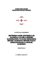 Sestrinska skrb apstinenata od alkohola u Klubu liječenih alkoholičara, te uloga medicinske sestre u njegovoj rehabilitaciji i resocijalizaciji