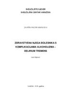 Zdravstvena njega bolesnika s komplikacijama alkoholizma-delirium tremens