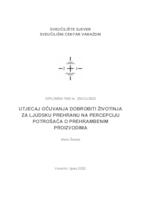 Utjecaj očuvanja dobrobiti životinja za ljudsku prehranu na percepcije potrošača o prehrambenim proizvođačima