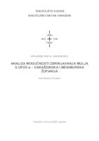 Analiza mogućnosti zbrinjavanja mulja s UPOV-a - Varaždinska i Međimurska županija
