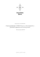 Utjecaj pandemije COVID-19 na sve vrste transporta s posebnim naglaskom na teretni promet