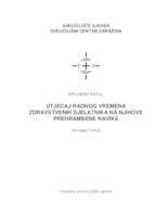 Utjecaj radnog vremena zdravstvenih djelatnika na njihove prehrambene navike