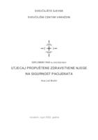 Utjecaj propuštene zdravstvene njege na sigurnost pacijenata