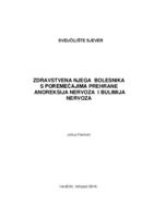 Zdravstvena njega bolesnika sa poremećajem prehrane - anoreksija nervoza i bulimija nervoza