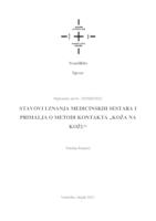 Stavovi i znanja medicinskih sestara i primalja o metodi kontakta "koža na kožu"